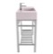 Modern Console Sink Vanity, Pink Ceramic Sink, 40